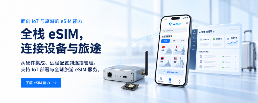 徕纳物联全栈eSIM服务与连接管理平台，支持IoT设备及全球旅游连接